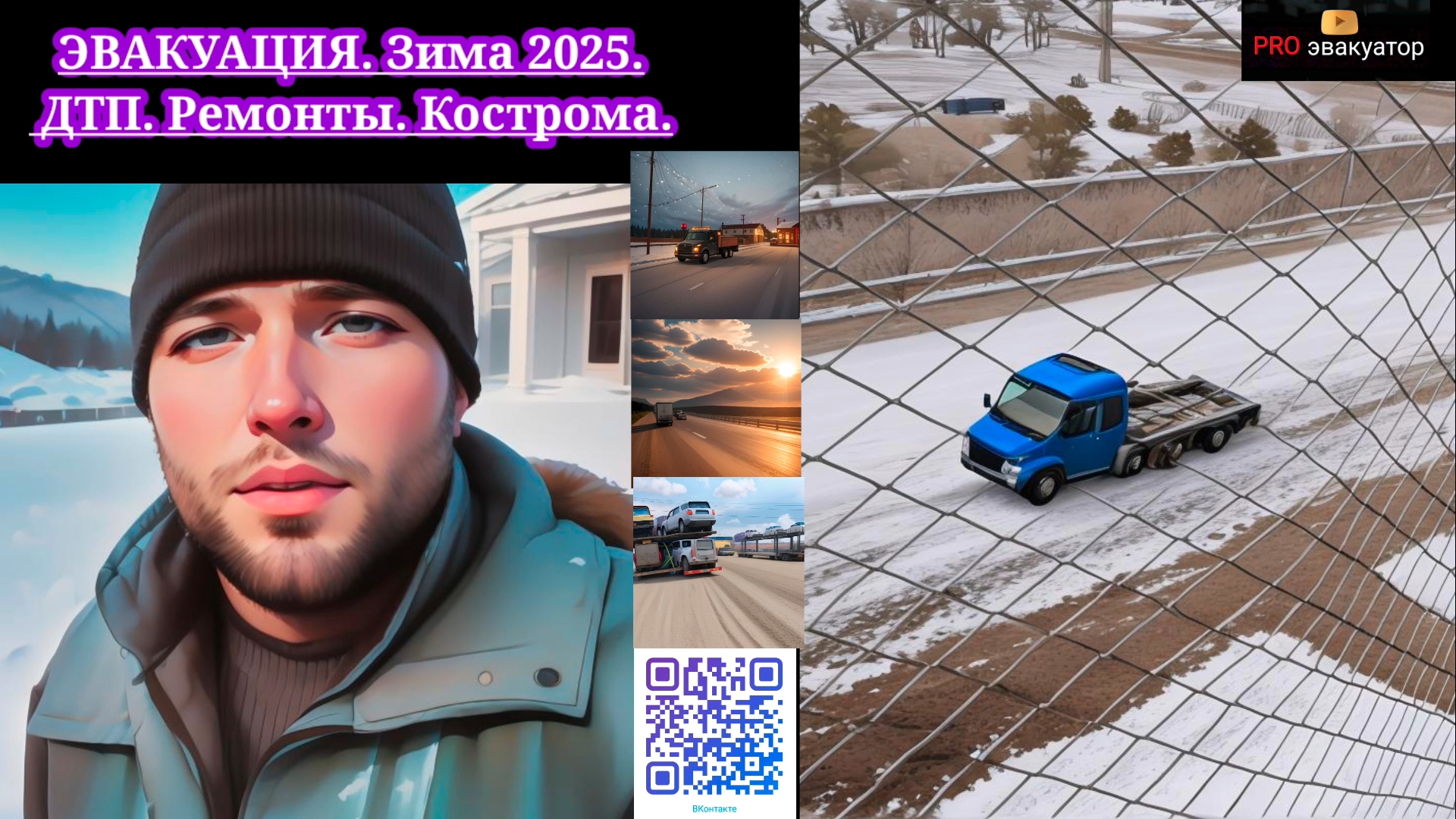 ЭВАКУАЦИЯ. Зима 2025г. ДТП, ремонт, поездка в Кострому. #эвакуатор #эвакуация #дальнобой #газель
