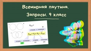 Всемирная паутина.Запросы. 9 класс