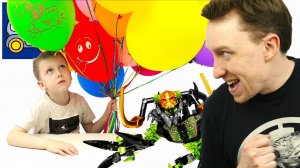 ЛЕГО БИОНИКЛ Умарак разрушитель улетел в космос на Воздушном шаре