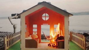 Пожар внутри деревянного дома!