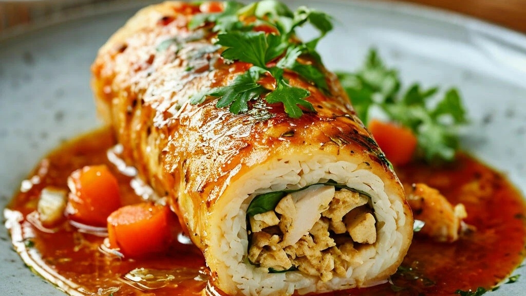 Рулет из курицы с начинкой̆! смотреть онлайн