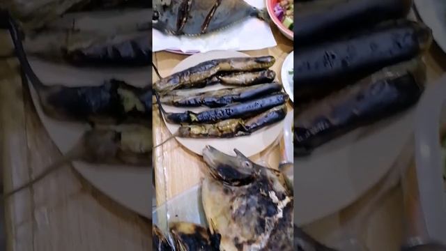 Grilled Unicorn Fish & Egg Plant, Vegetable Salad смотреть онлайн