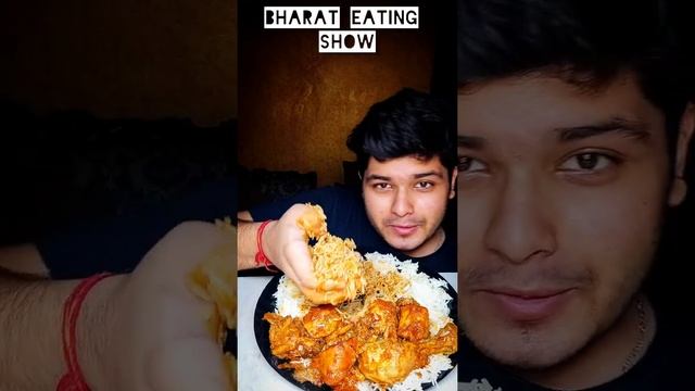 EATING CHICKEN CURRY WITH BASMATI RICE | EATING SHOW | Bharat eating show |INDIAN MUKBANG #SHORTS смотреть онлайн