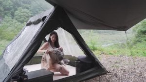 КЕМПИНГ НА БЕРЕГУ РЕКИ ПОД ВЛАЖНЫМ ДОЖДЁМ АСМР