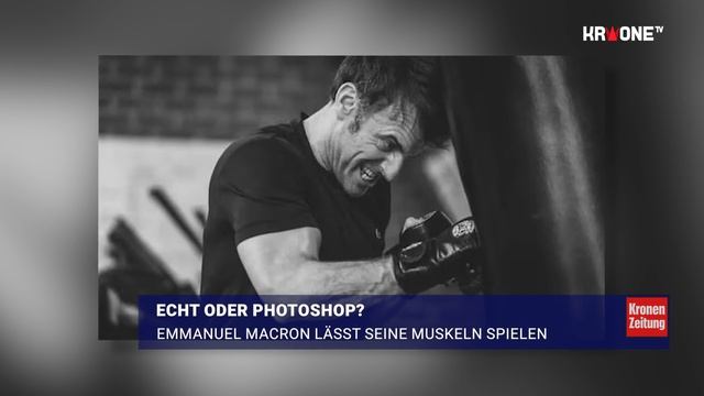 Emmanuel Macron lässt seine Muskeln spielen | krone.tv NEWS смотреть онлайн