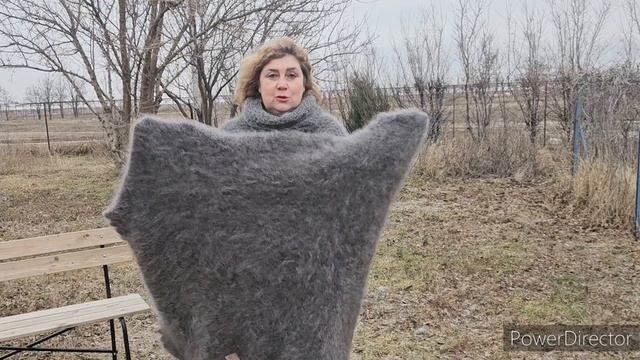 Пуховое пончо связала. смотреть онлайн