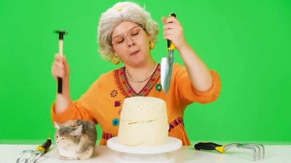 Me vs Grandma Cooking Challenge | Cake vs Real Food Challenge by Multi DO