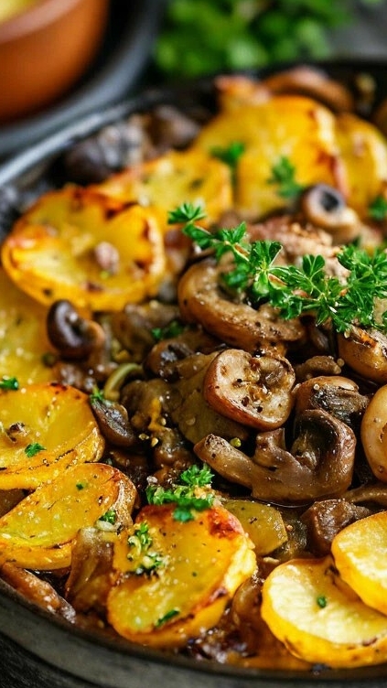 Картофель с грибами смотреть онлайн