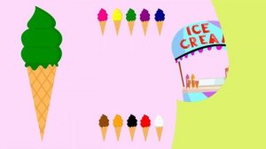 Learn Colors With Ice Cream for Kids |  Educational Video for Toddlers  | Kids VOCABULARY