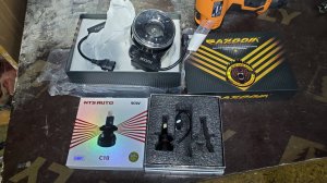 Улучшаем освещение на Лифан Х60. Лампы Nts C10 4300К в ближний и Led птф от весты в штатные места