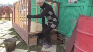 6 соток 10 апреля 2020 года. Как я крыльцо поправляла