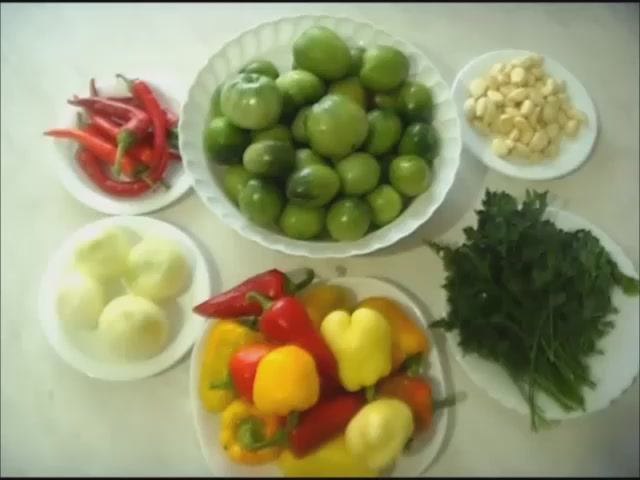 ЗАГОТОВКИ НА ЗИМУ. САЛАТ ИЗ ЗЕЛЁНЫХ ПОМИДОРОВ смотреть онлайн