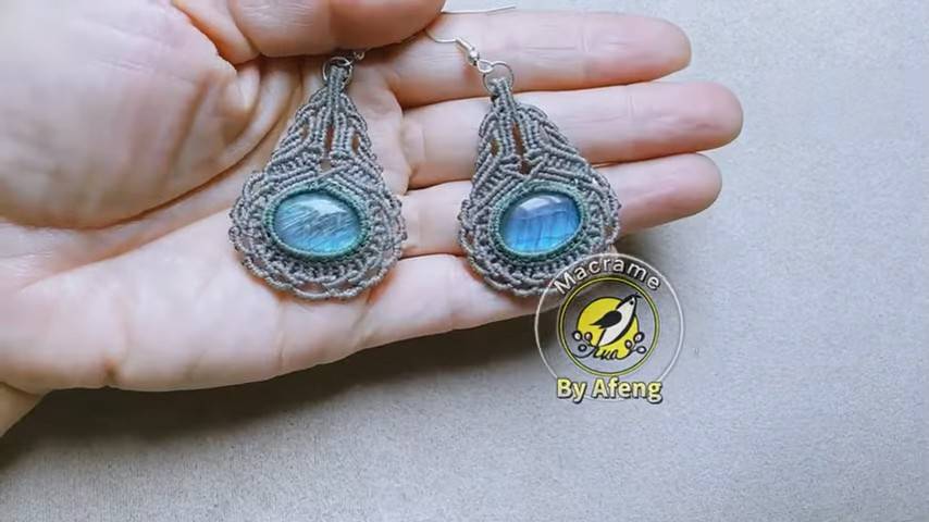 Macrame By Afeng： 2024-11｜Macrame Tutorial｜Macrame Earrings｜编绳｜DIY｜