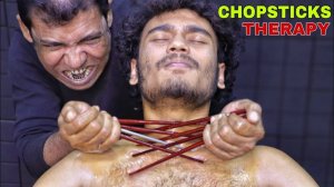 Relaxing Chopsticks Massage for Stress Relief ｜ Old School Cracks by Asim Barber ｜ Head Massage ASMR