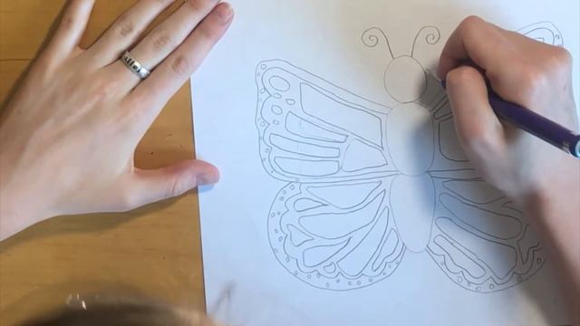 HOW TO DRAW A BUTTERFLY (STEP BY STEP DIRECTIONS FOR KIDS) смотреть онлайн