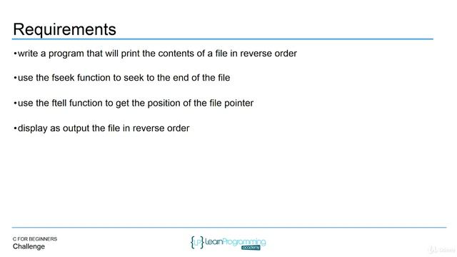 118 Challenge Print the contents of a file in reverse order смотреть онлайн
