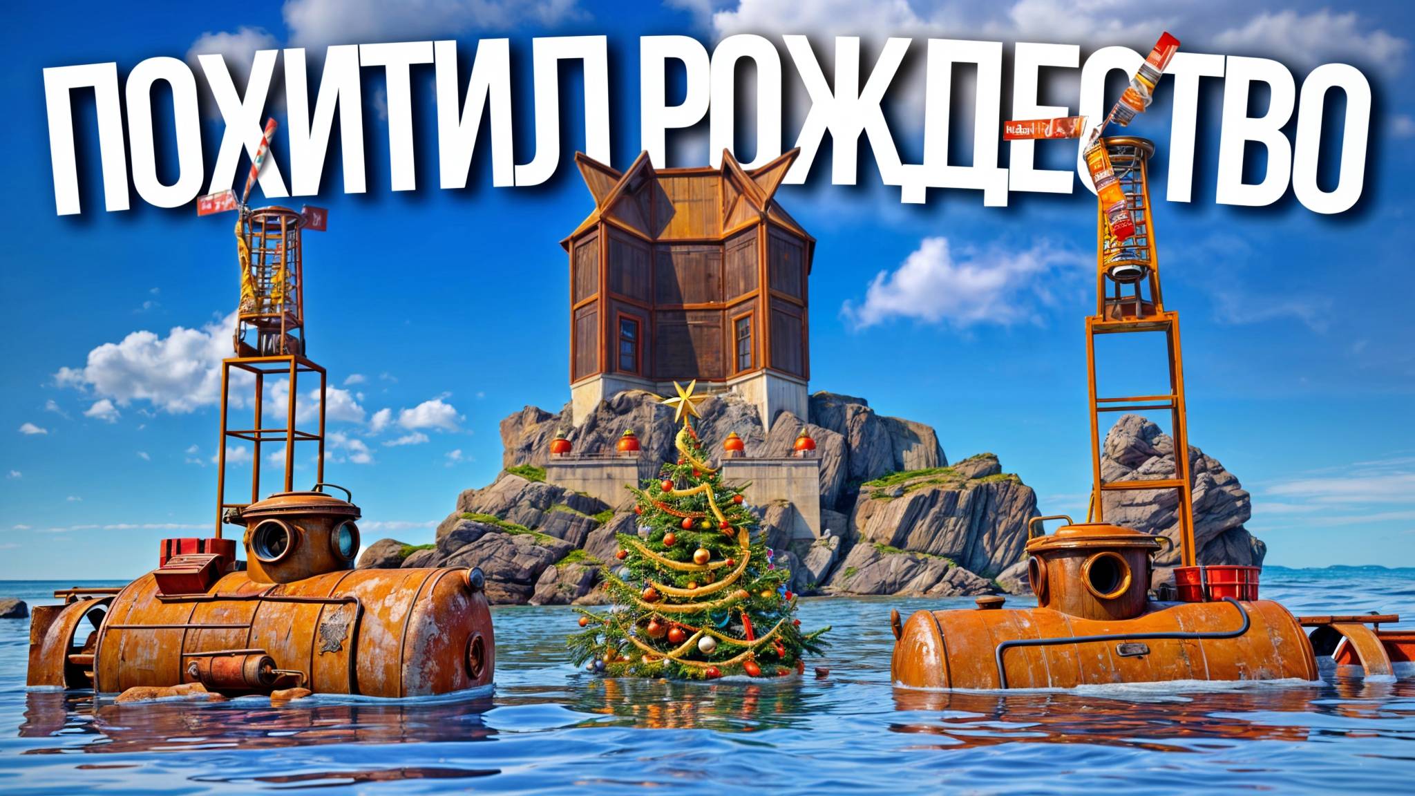 ПОХИТИТЕЛЬ РОЖДЕСТВА! ДОМ НА ВОДЕ и РЕЙД ПОДВОДНОЙ ЛОДКОЙ в РАСТ/RUST смотреть онлайн