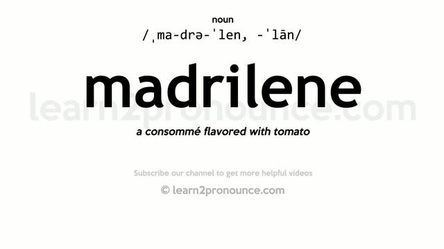 Pronunciation of Madrilene | Definition of Madrilene смотреть онлайн