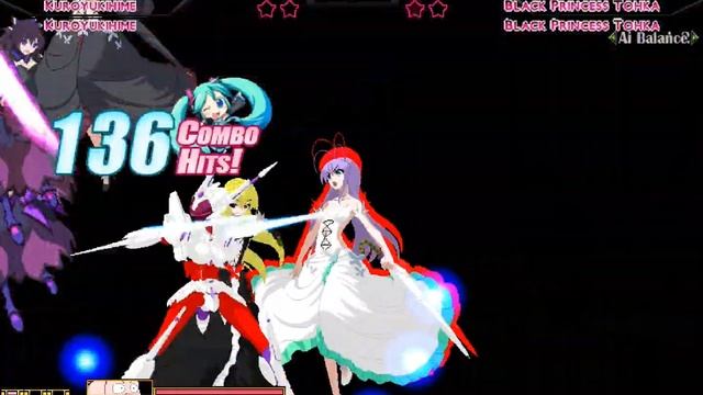 Kuroyukihime (X4) VS Black Tohka (X4) | MUGEN Battle смотреть онлайн