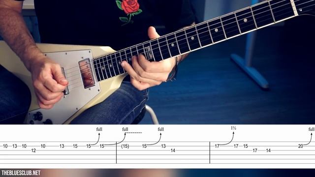 Power Blues Rock Solo with TABS __ Guitar Lesson смотреть онлайн