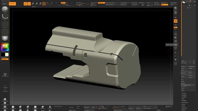 zBrush Урок 53. Самый лучший Boolean в zBrush. Уроки zBrush. Учим моделировать. смотреть онлайн