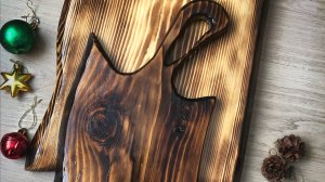 Обжиг дерева или метод«подкуривание».Обработка маслом.Technology roasting cutting board.
