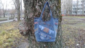 DIY Bag Jeans Fantasy Сумка из джинсов своими руками полный МК и выкройка Джинсовая Фантазия