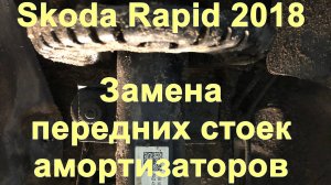 Skoda Rapid 2018. Замена передних стоек амортизаторов.