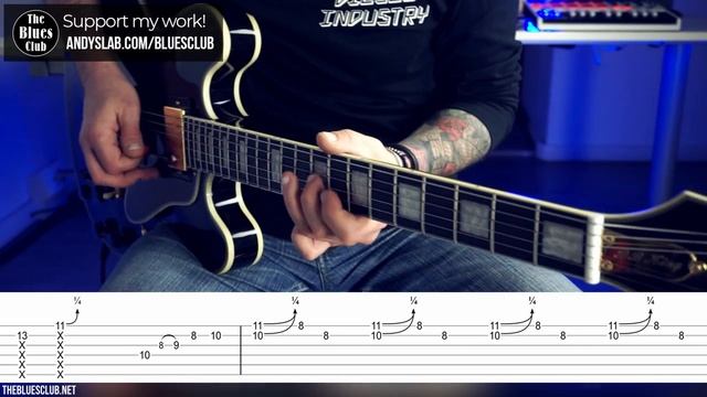 The SWEETEST Slow Blues GUITAR SOLO with TABS смотреть онлайн