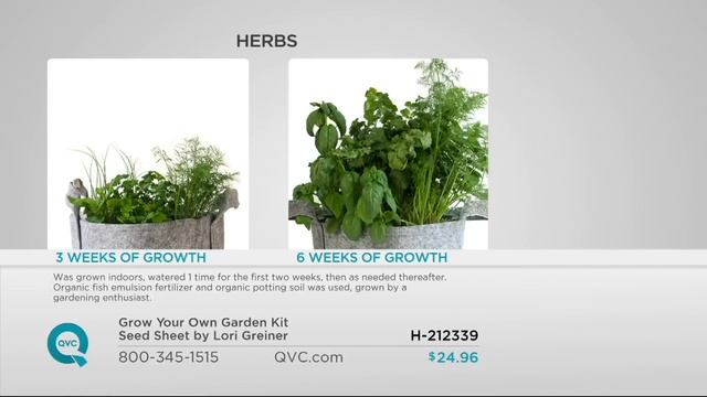 Grow Your Own Garden Kit Seed Sheet by Lori Greiner on QVC смотреть онлайн