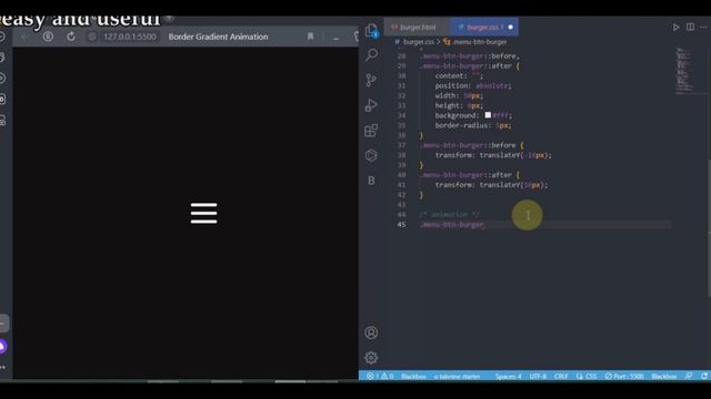 Simple Burger Animation in JavaScript смотреть онлайн