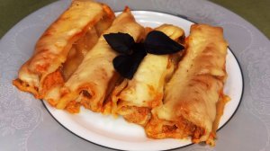 Сливочно-томатные каннеллони с фаршем