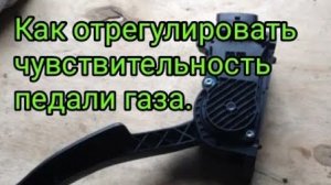 Регулировка чувствительности электропедали газа лада. mp4