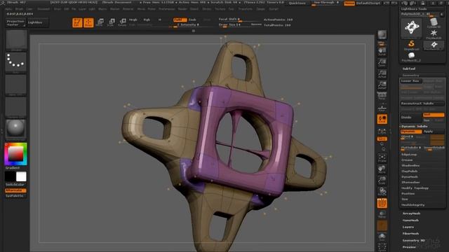 Уроки по ZBrush 4R7. Занятие 12. ZModeler смотреть онлайн