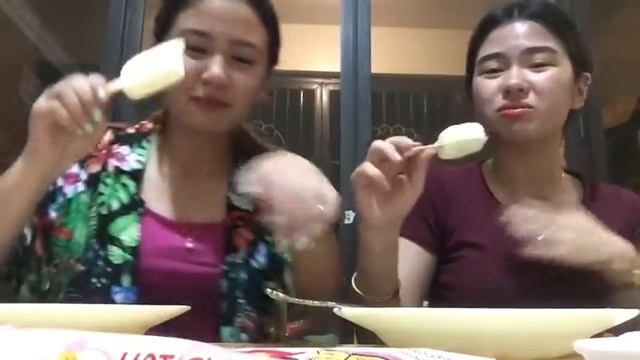 Spicy Noodle Challenge w/ sister || Andrea Gayle смотреть онлайн