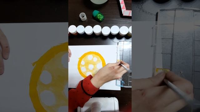пицца гуашью! Испортила рисунок? Рисуем вместе!#туториал смотреть онлайн
