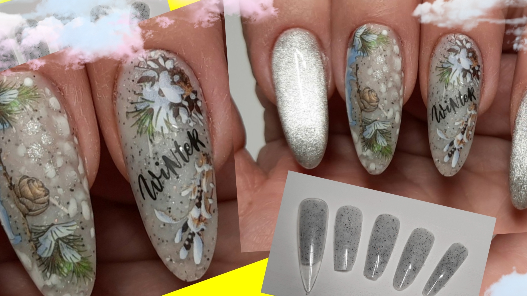 *647*Быстрое наращивание на самодельные Гелевые типсы.Зимний дизайн. смотреть онлайн