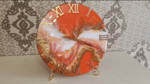 Часы Апельсинка из эпоксидной смолы