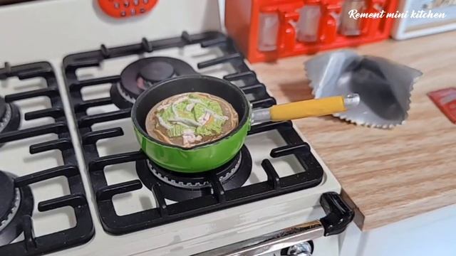 RE-MENT mini kitchen ❤️ Ramen 라면 미니어처 요리 (ASMR) смотреть онлайн