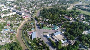 Полет по руслу реки Кума над городом Зеленокумском