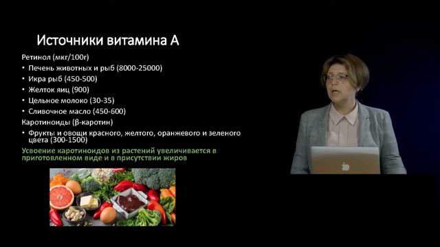 3 1 Функции и роль витаминов в питании человека Жирорастворимые витамины А, Е смотреть онлайн