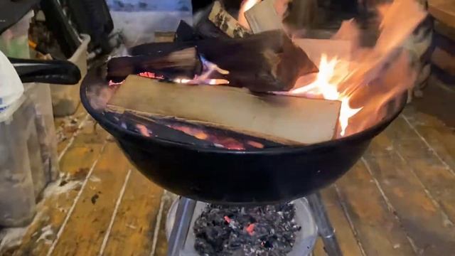 Зимние посиделки около огня / Чай из самовара / Иллюминация смотреть онлайн