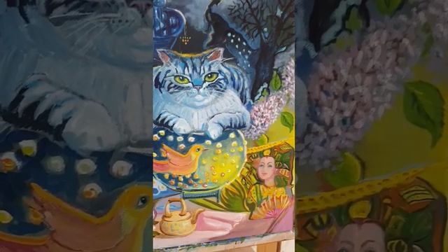 "Мастер и Маргарита". Холст.Масло. #video #кошки #арт смотреть онлайн
