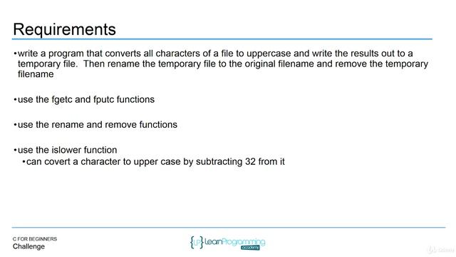 116 Challenge Convert characters in a file to uppercase смотреть онлайн
