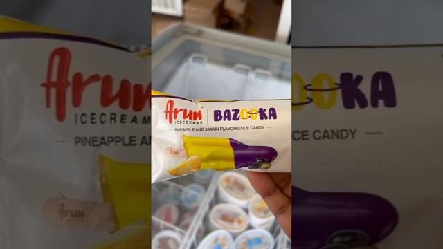 Arun Icecream BAZOOKA / Pine apple and Jamun falvored ice CANDY #shorts @agasthiyasallinall смотреть онлайн
