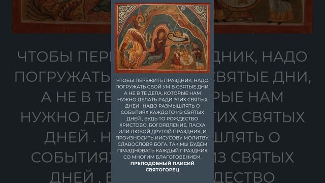 Преподобный Паисий Святогорец: как правильно праздновать Рождество Христово и другие праздники? смотреть онлайн