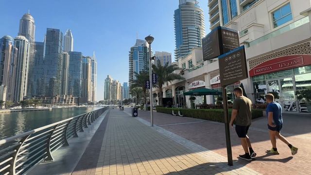 Дубай 🇦🇪 [4К] Дубай Марина, пешая прогулка 🔥 смотреть онлайн