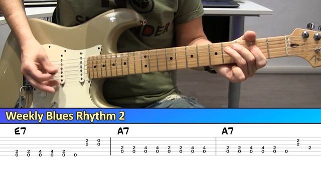 Weekly Blues Rhythm 2 - 12-Bar Shuffle in E смотреть онлайн