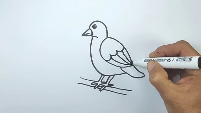 Bolalar uchun Qush rasmini chizish/Drawing Bird for children/Рисование Птица для детей/ смотреть онлайн