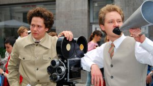 На съёмках "Стачки"